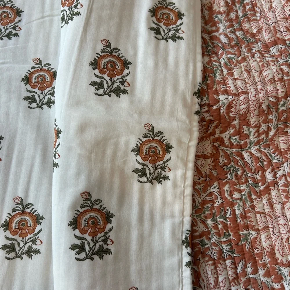 Pottery Barn Sloan Voile Reversible Pillow Sham Euro Terracotta